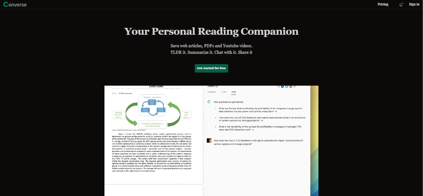 Converse: Transforma tu lectura con un compañero AI