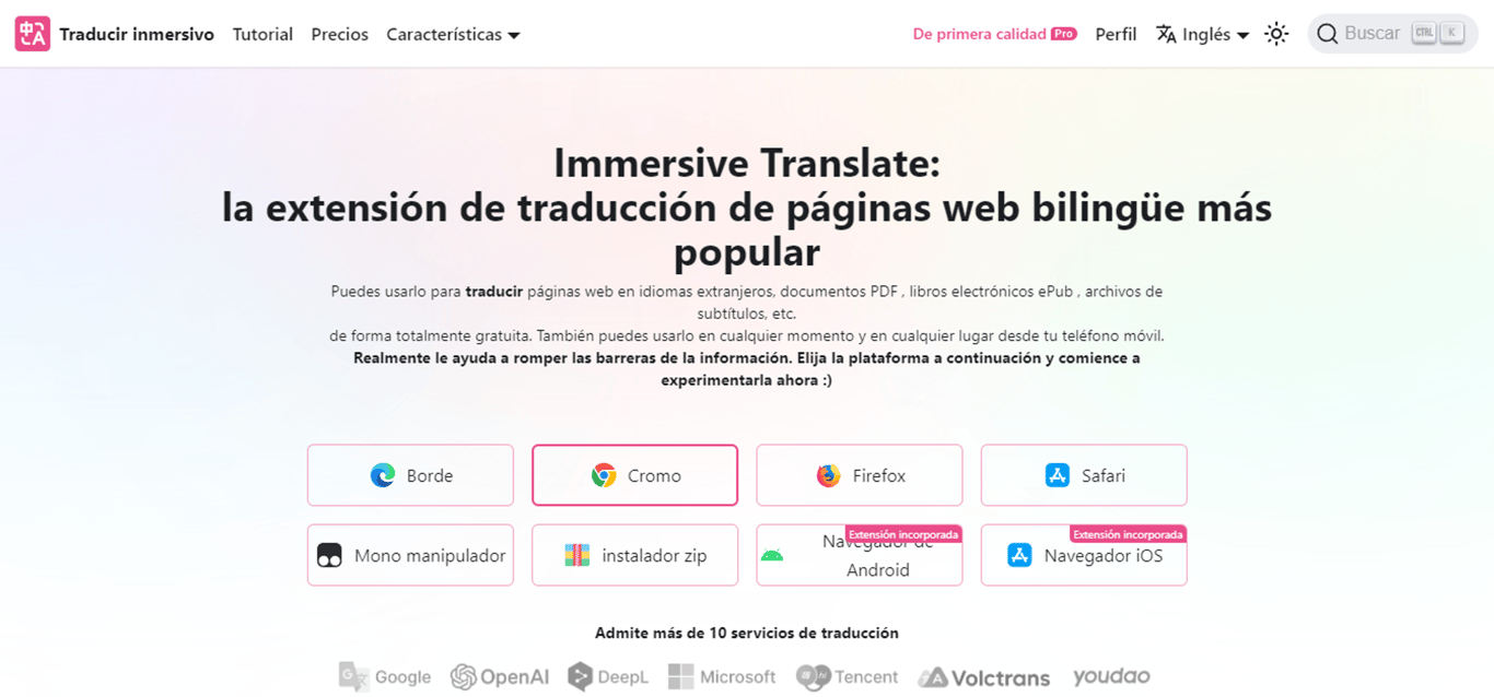 Immersive translate: Traducción IA que entiende el contexto