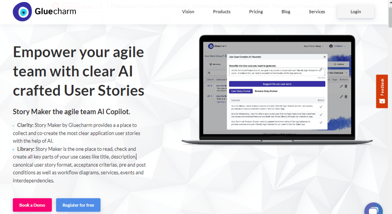Gluecharm: Revolucionando la Creación de Historias de Usuario con IA