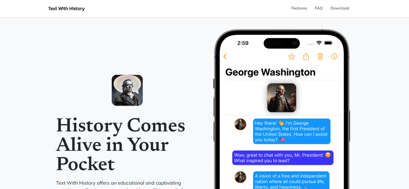 Text With Apps: Diálogos IA con figuras históricas y bíblicas