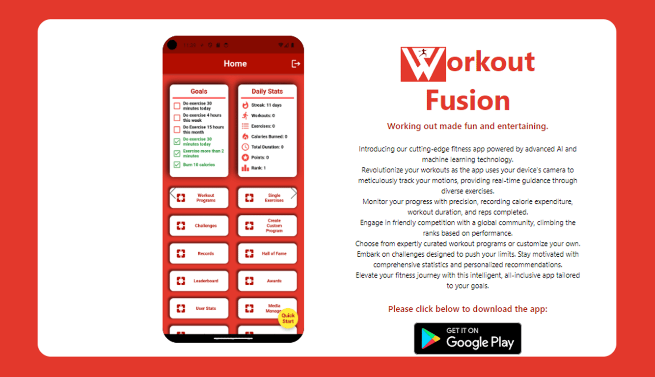Workout Fusion: Fitness inteligente y divertido