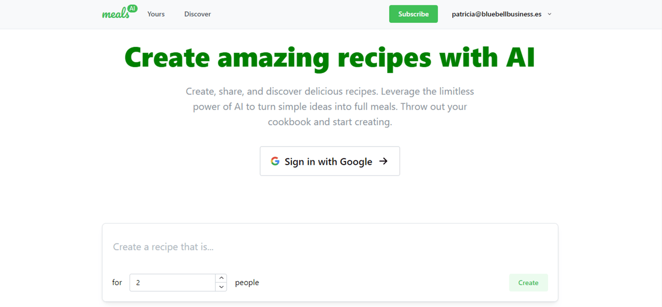 MealsAI: Revoluciona tu cocina con recetas de IA