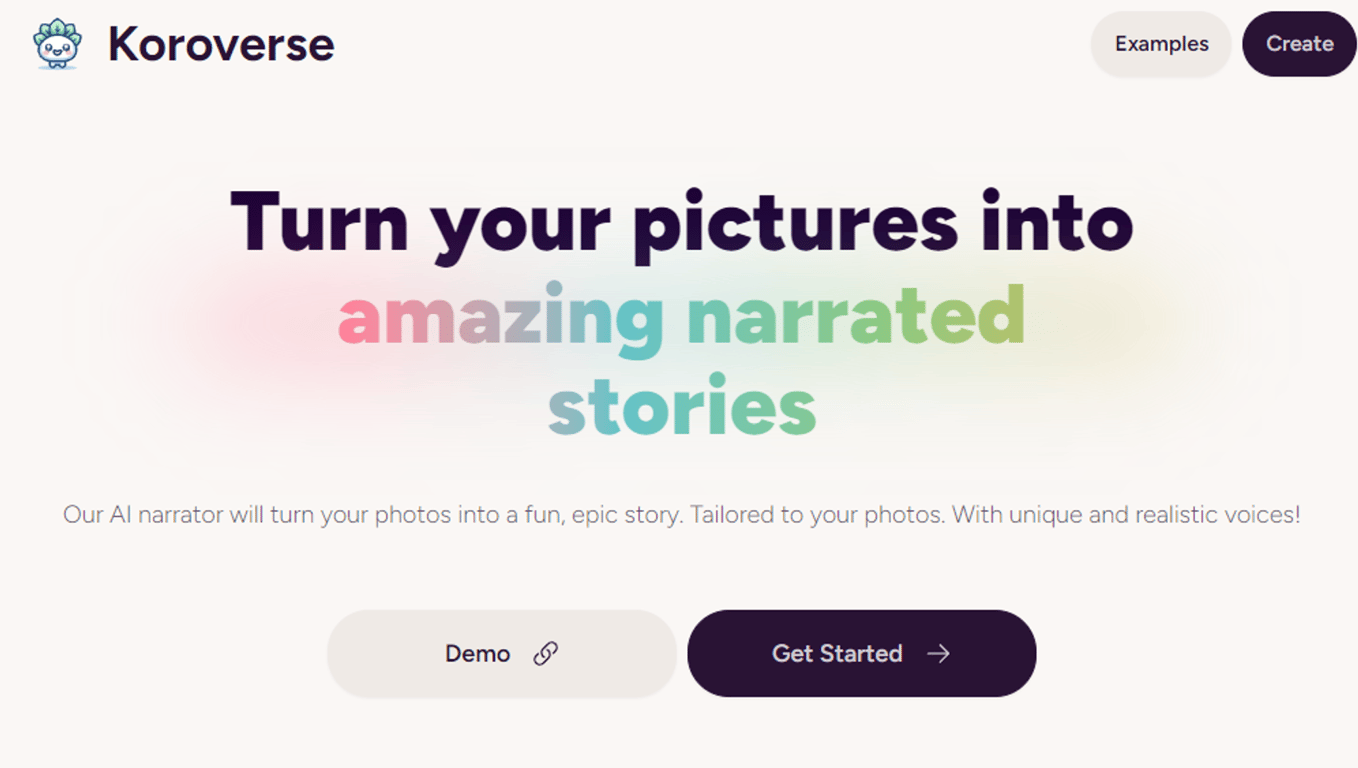 Koroverse: Transforma tus fotos en historias narradas por IA