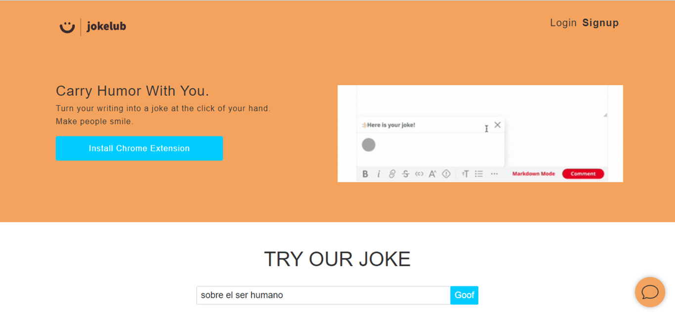 Jokelub: Transforma tu escritura en humor con un clic