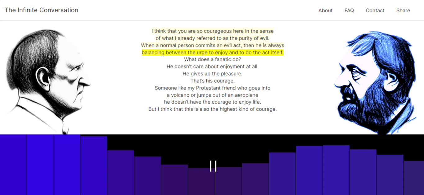 Explora the infinite conversation: Un diálogo IA sin fin