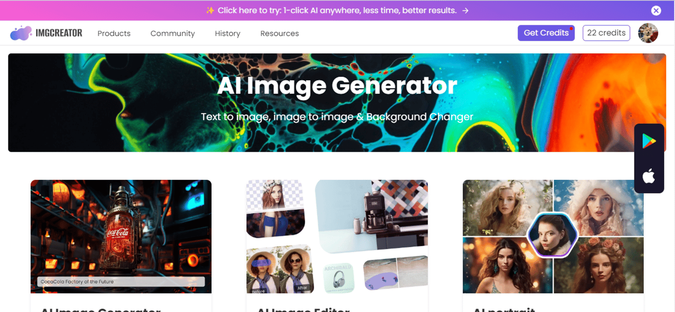 ImgCreator.AI: Desata tu creatividad visual con IA"