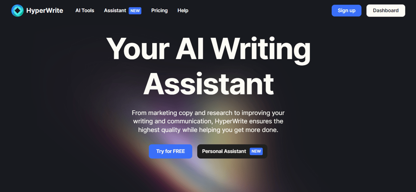 HyperWrite: Tu Asistente de escritura AI revolucionario