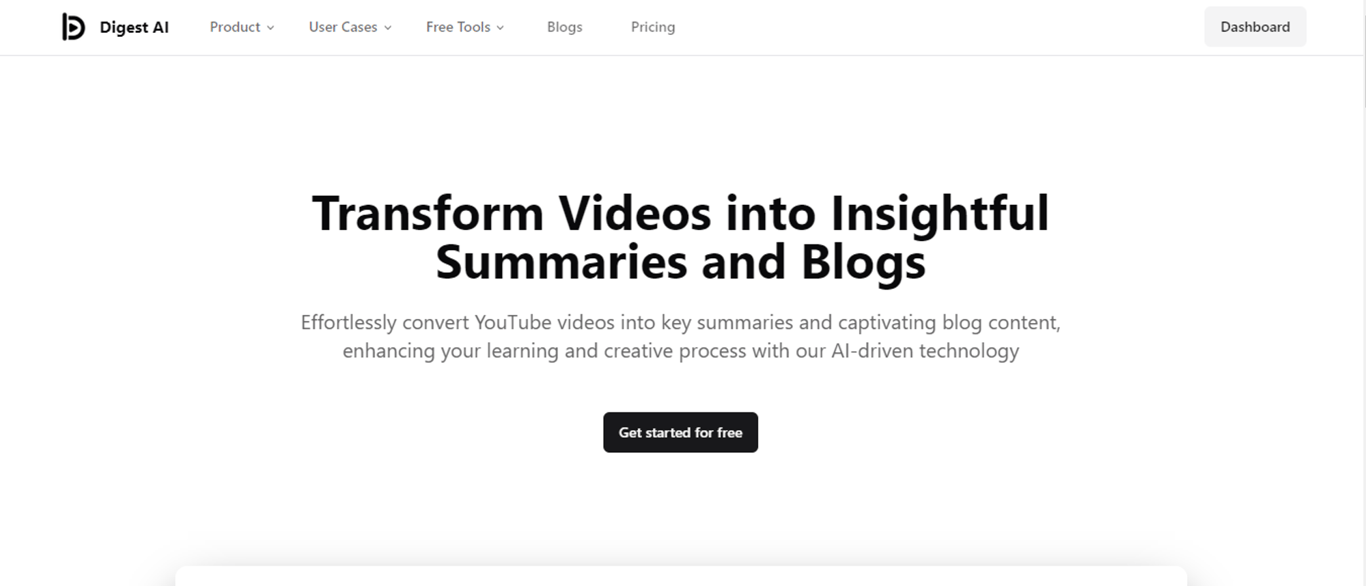 Digest AI: Convierte videos en contenido escrito con IA
