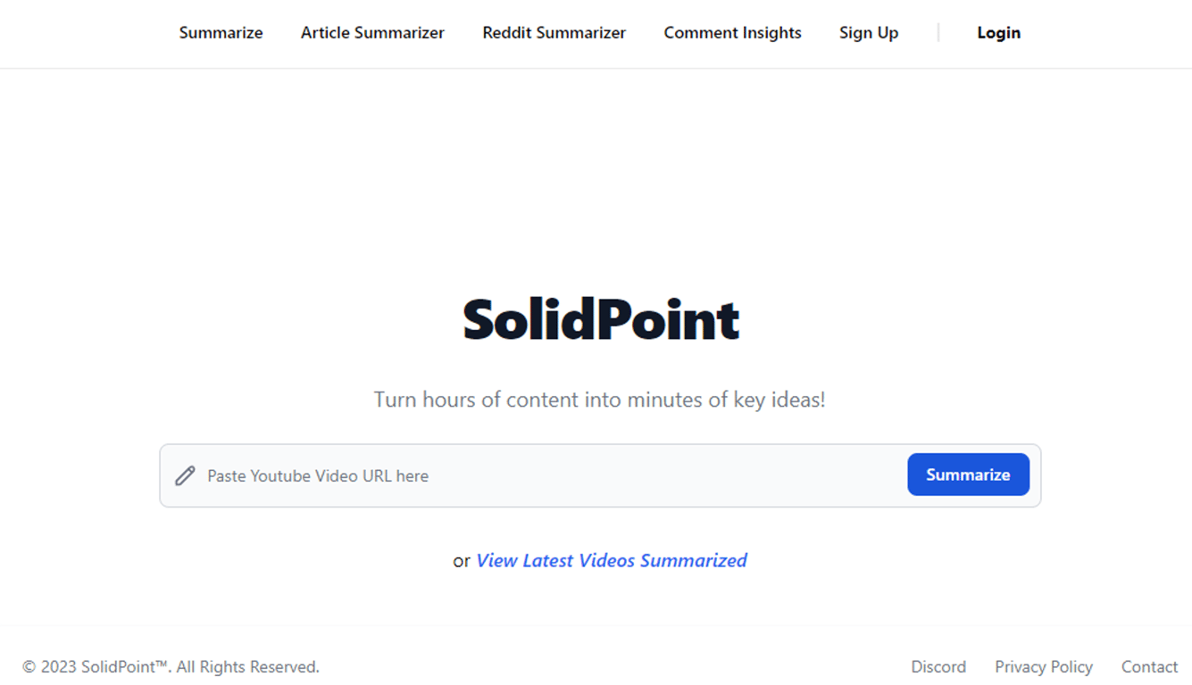 SolidPoint: Resúmenes Eficientes con IA