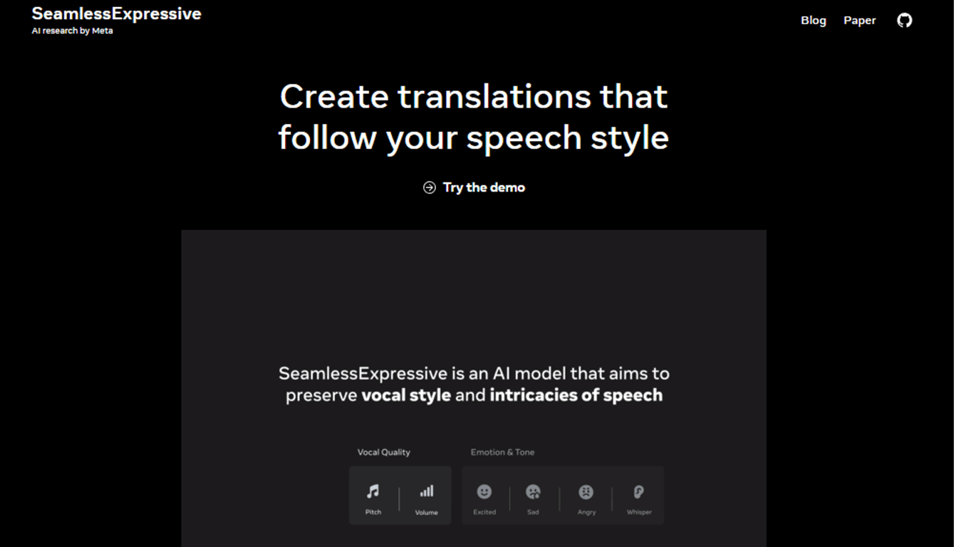 SeamlessExpressive: Traducción de IA que preserva el estilo de habla
