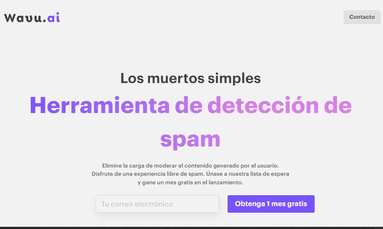 Wavu: Innovación en la prevención de spam en línea