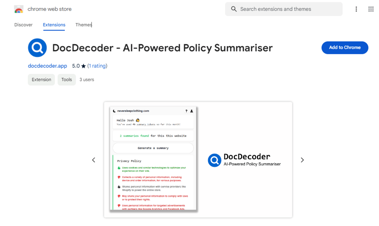 DocDecoder: Simplifica políticas legales con IA