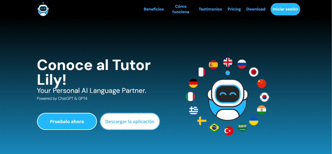 Tutor Lily: Domina idiomas con tu AI tutor personal