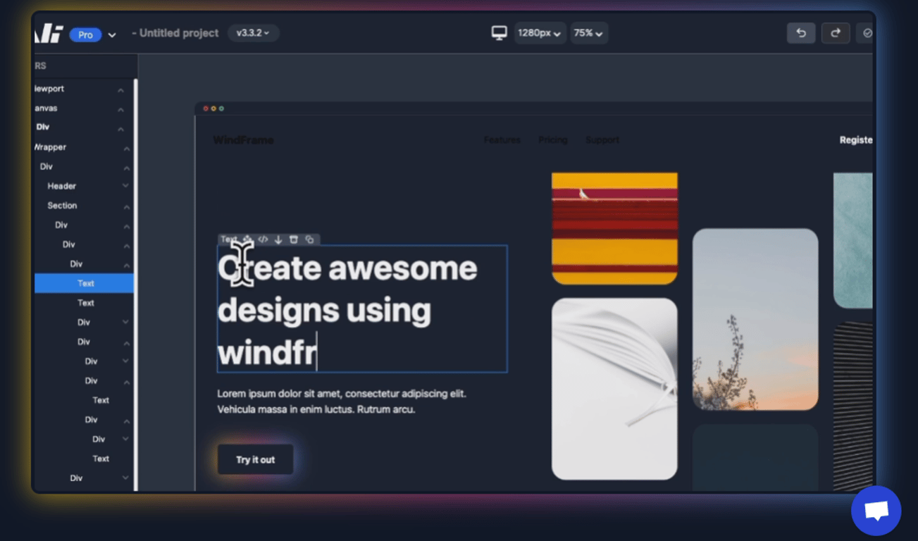 Windframe: Innovación y Eficiencia en Diseño Web