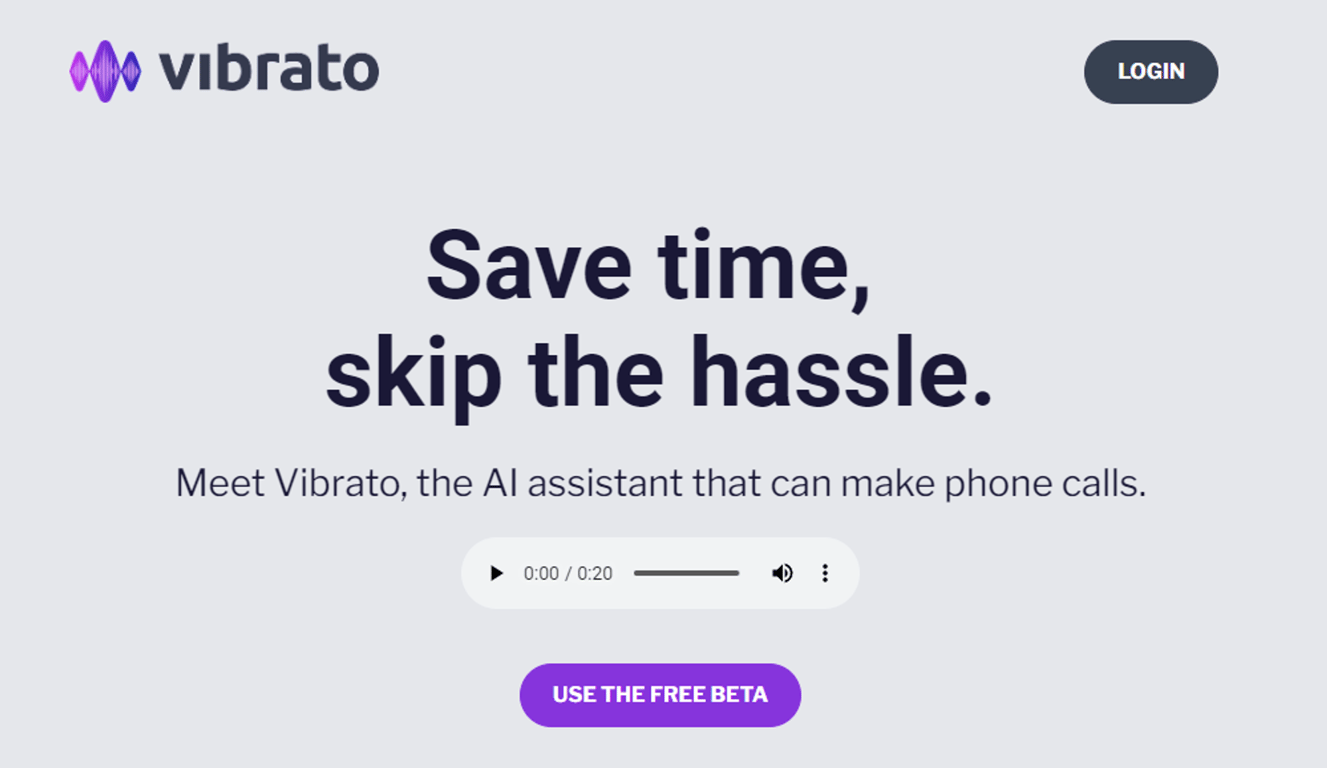Vibrato: Tu asistente de IA para llamadas telefónicas eficientes