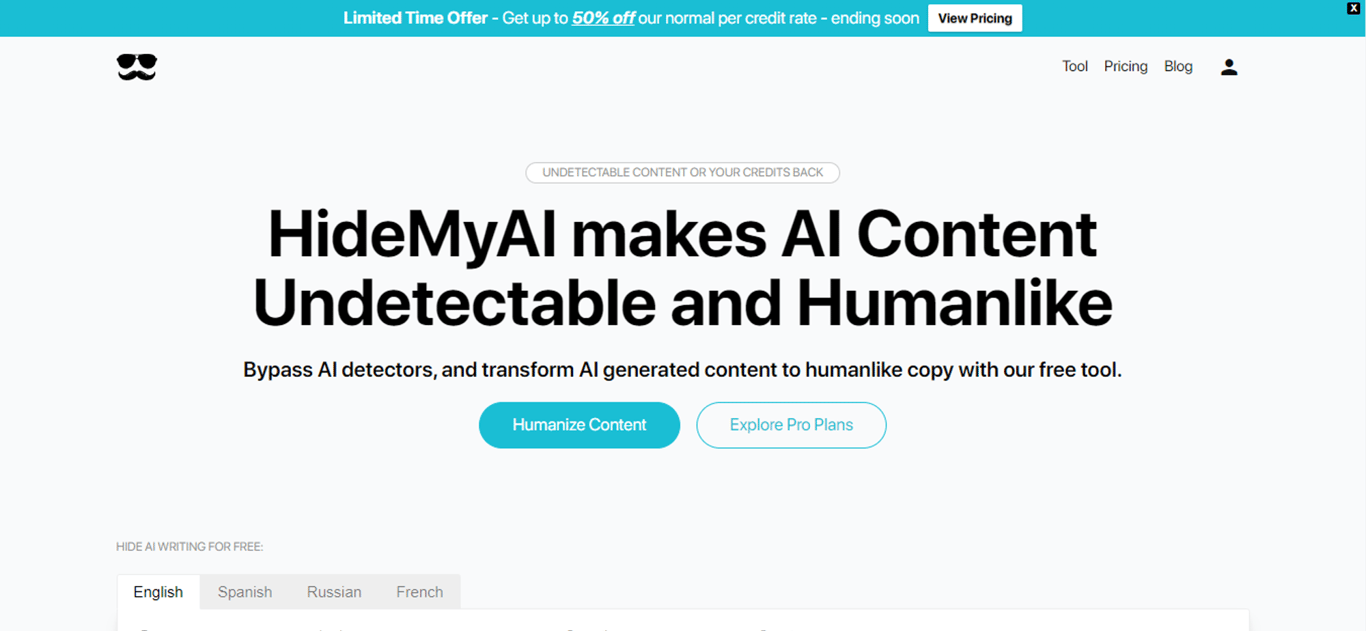HideMy.AI: Humanizando el contenido de IA