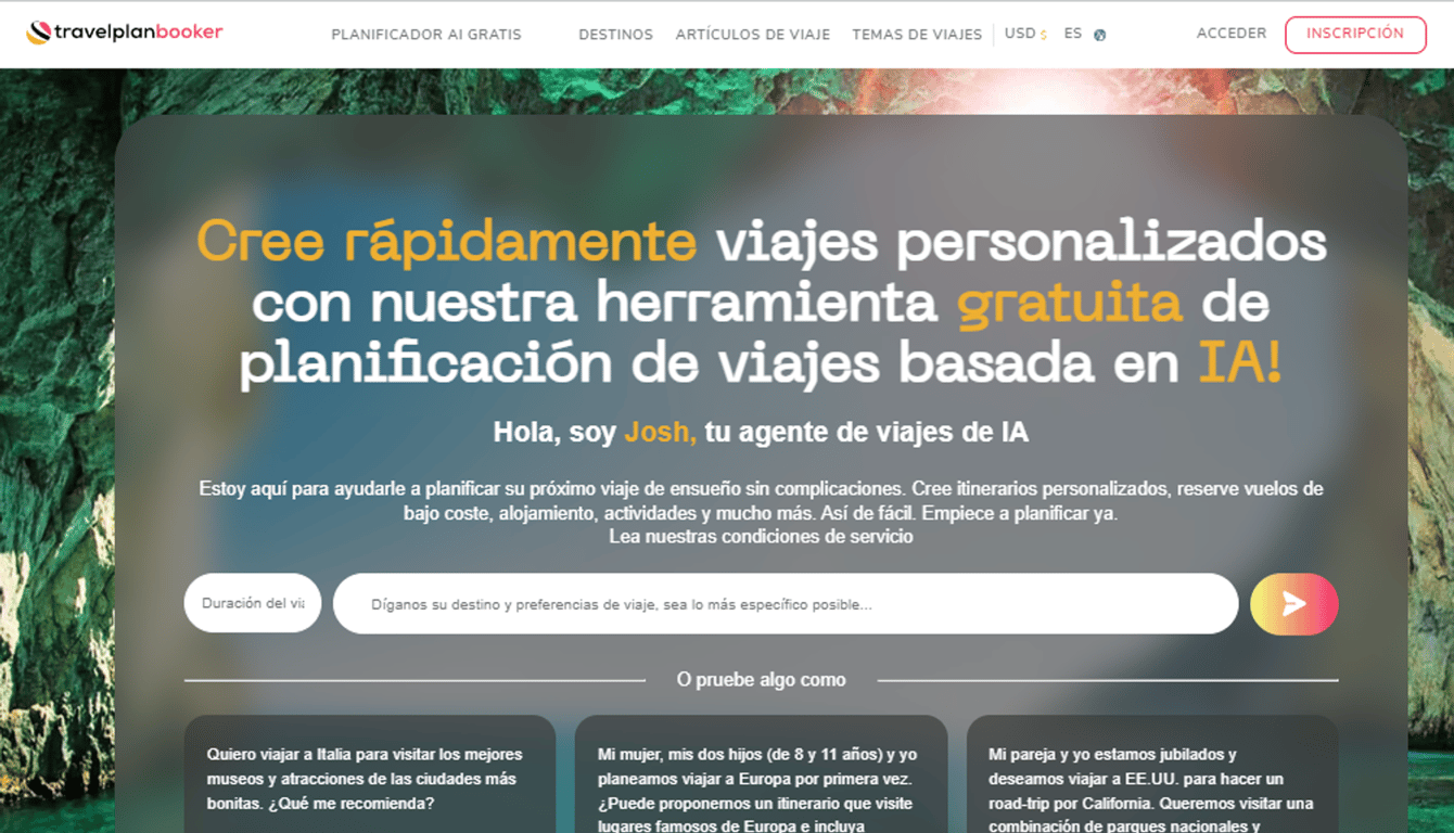 TravelPlanBooker AI: Tu asistente personal de viajes