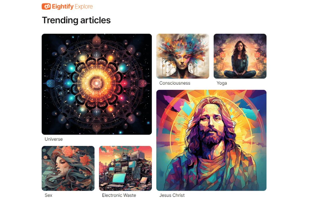 Eightify Explore: Aprendizaje rápido a través de artículos concisos