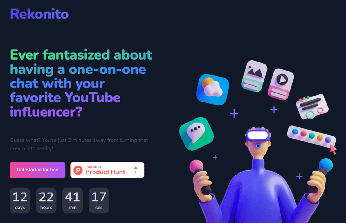 Rekonito: Transforma influencers de YouTube en chatbots