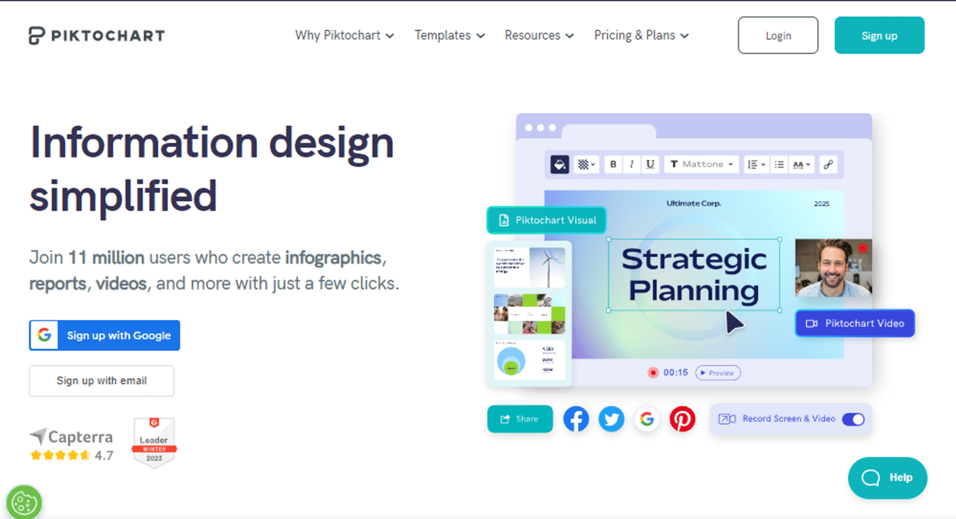 Piktochart: Crea infografías profesionales fácilmente