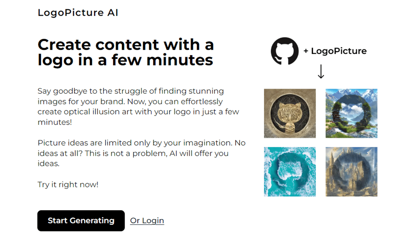 LogoPicture AI: Arte visual con tu logo