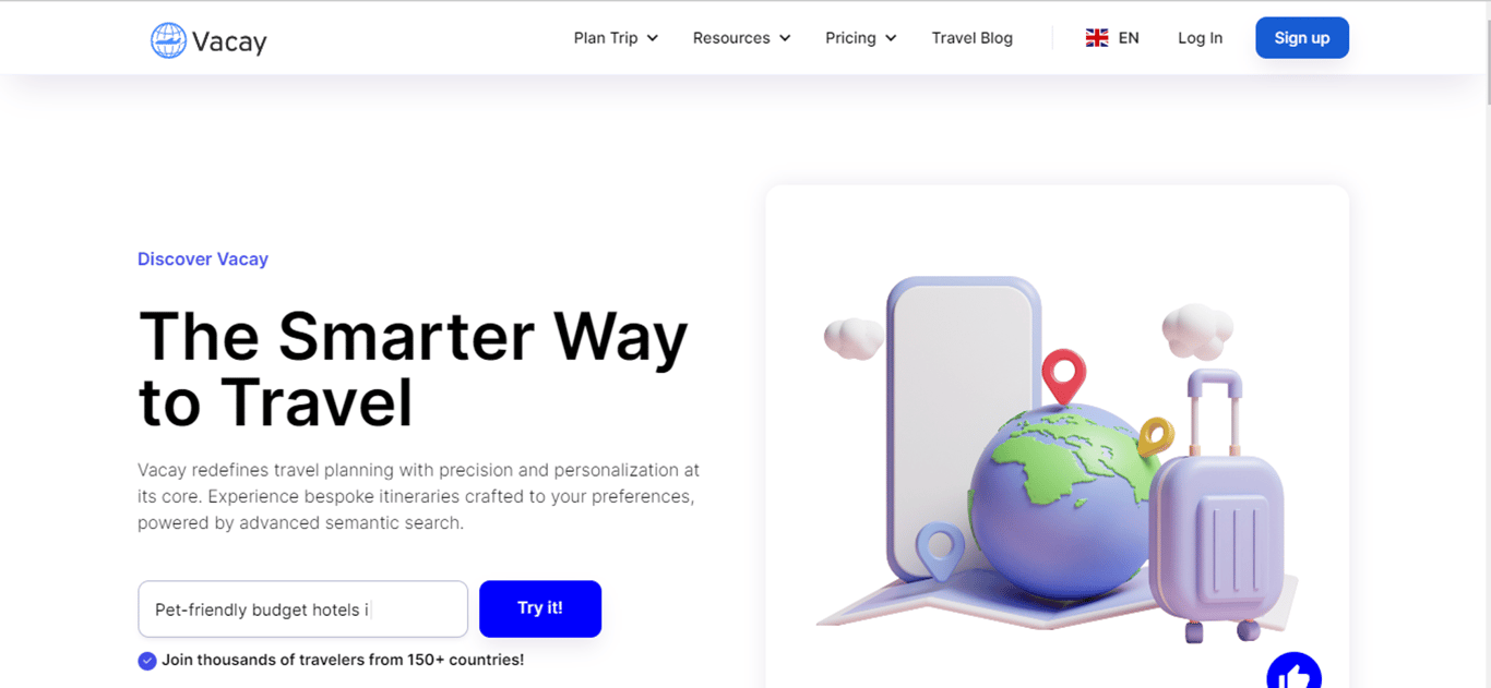 Vacay: Personaliza tu viaje con IA