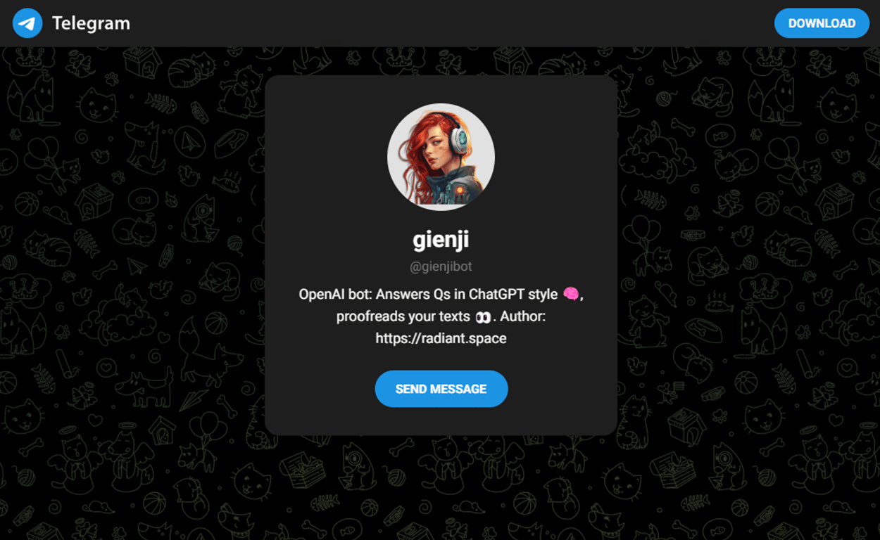 GienjiBot: Tu asistente de IA en Telegram