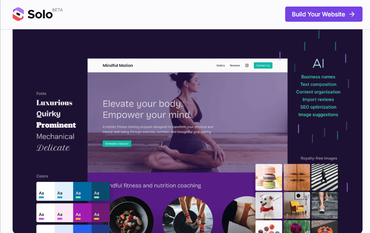 Solo AI: Construcción de sitios web simplificada para emprendedores