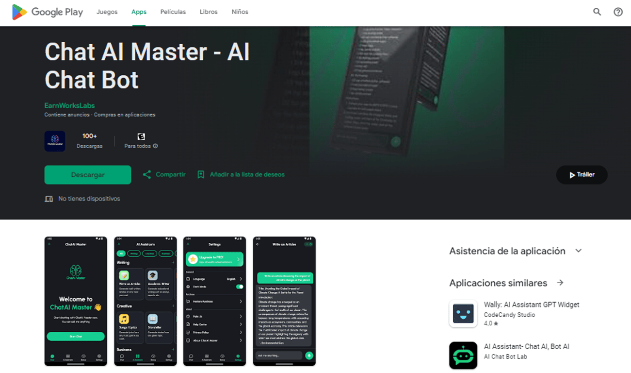 Chat AI Master: Tu asistente de IA para escritura creativa