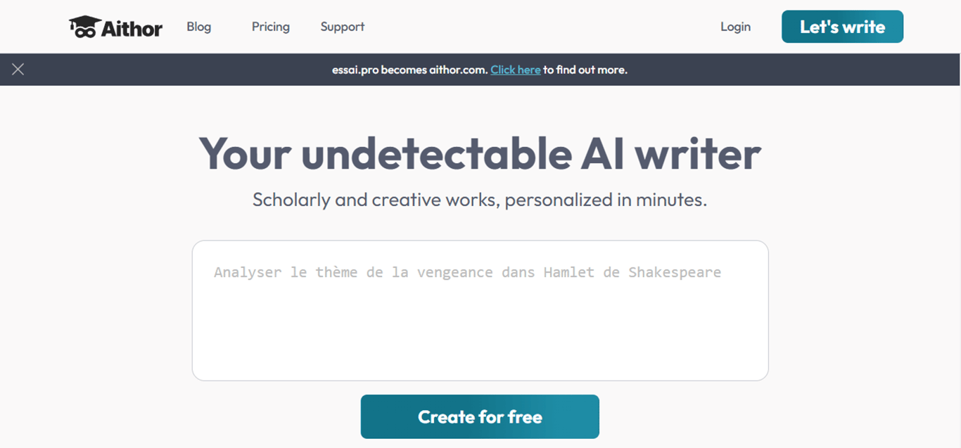 aithor: Revoluciona tu escritura con herramientas de IA avanzadas