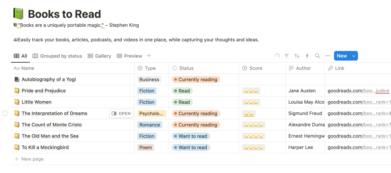Organize your book lists