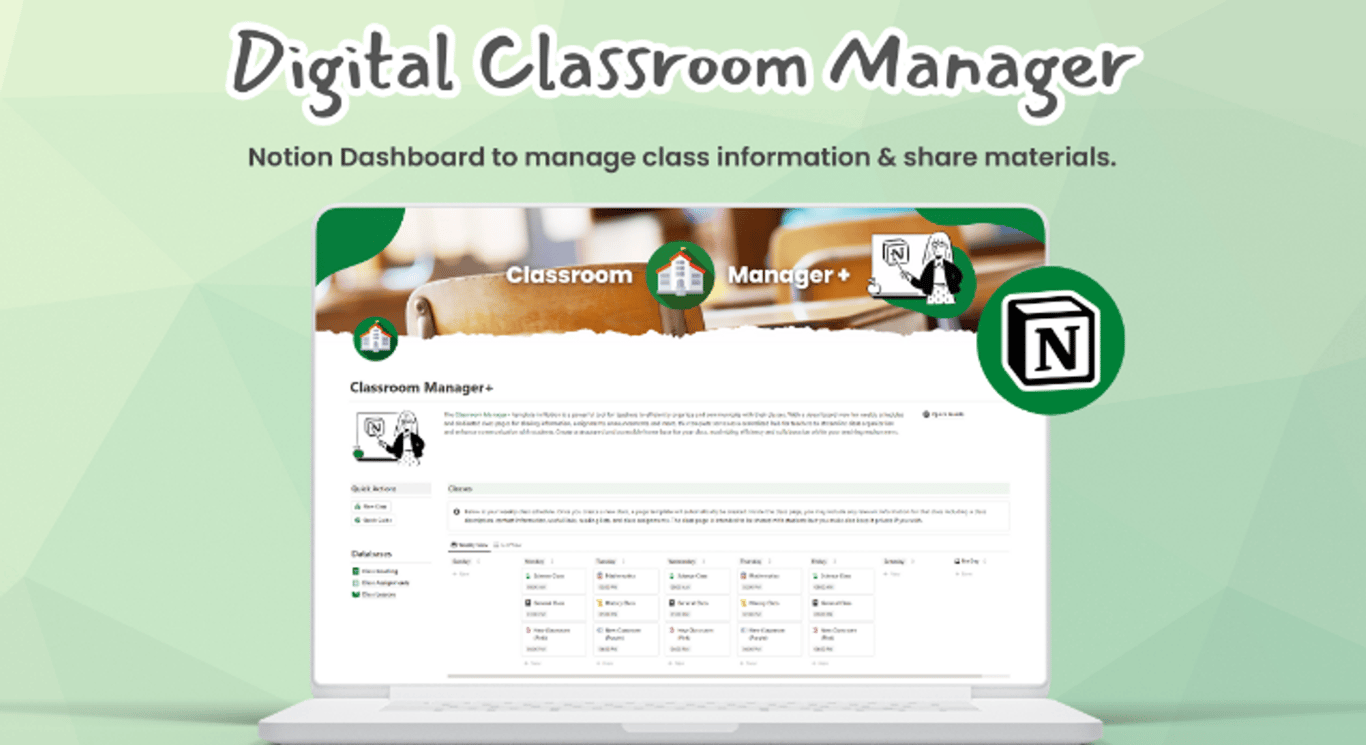 Classroom Manager: Notion Template for Teachers