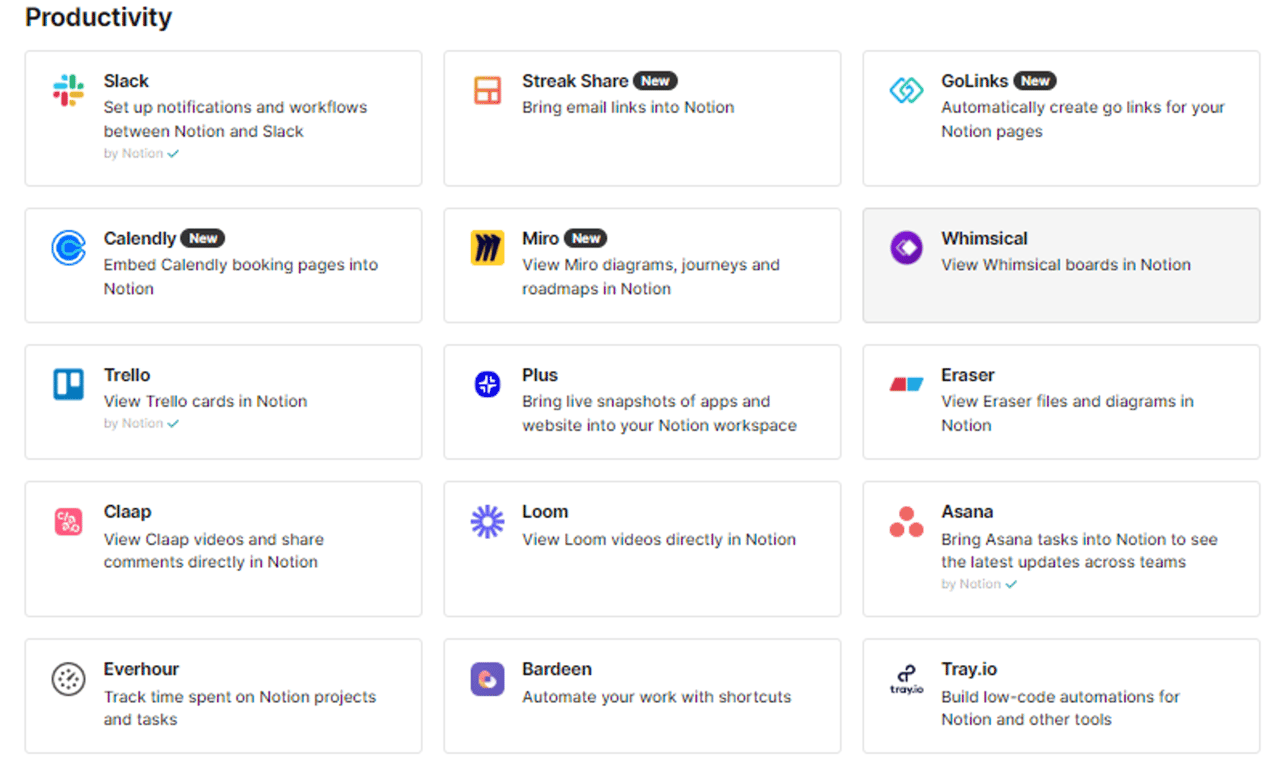 Notion Integrations