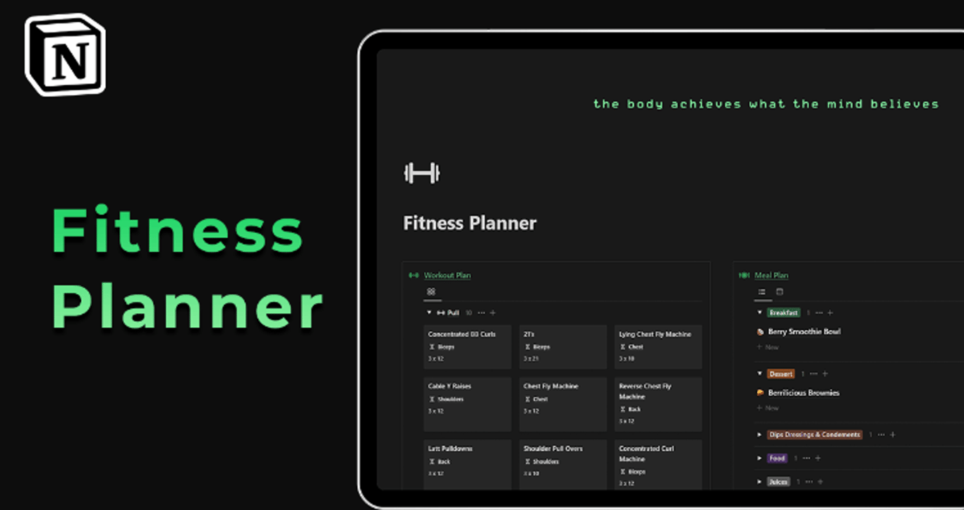 Minimal Notion Fitness Planner