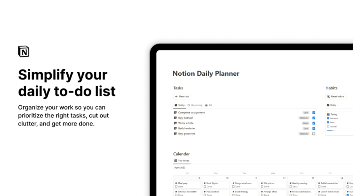 Notion Daily Planner