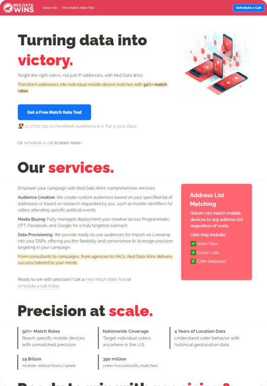 Red data wins