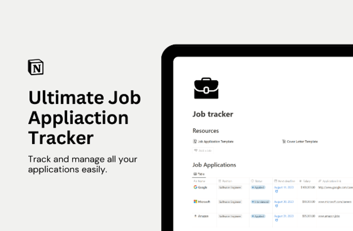 Notion Job Application Tracker