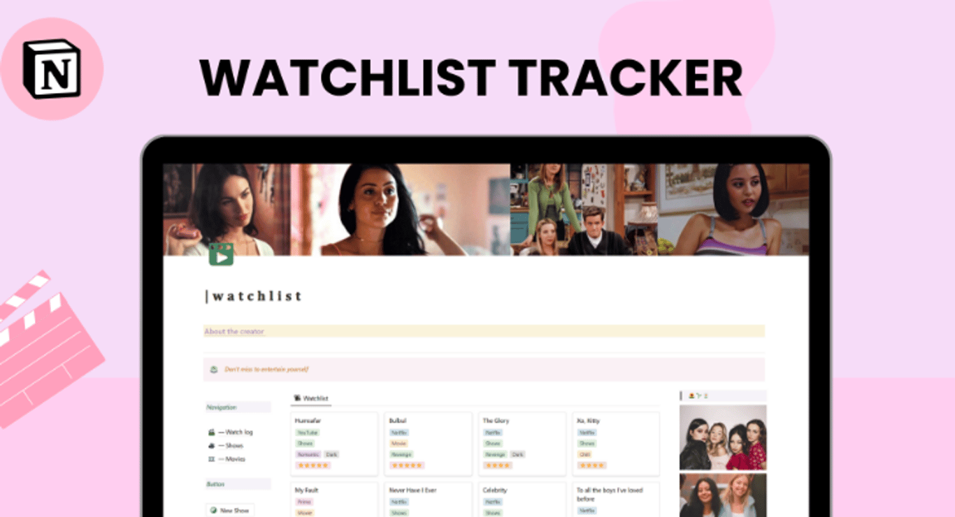 Watchlist Tracker Aesthetic