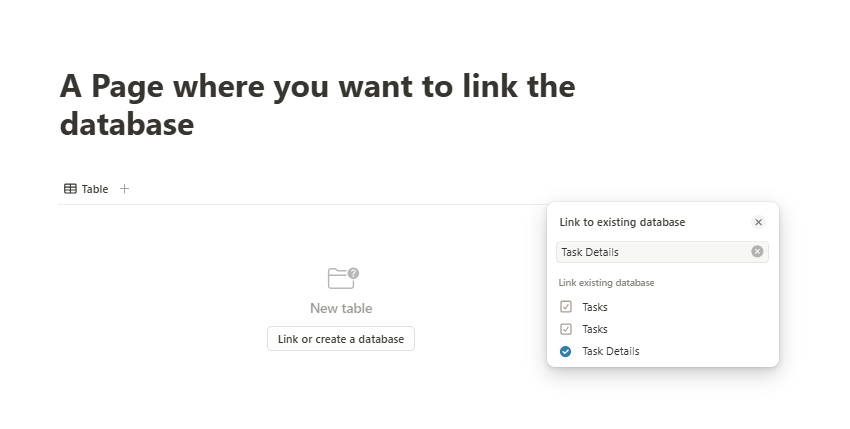 Linking the database