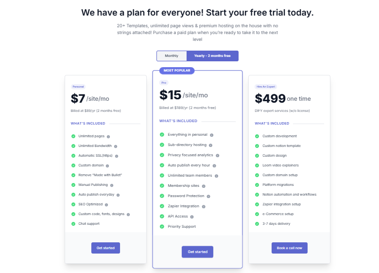 Bullet.so Pricing