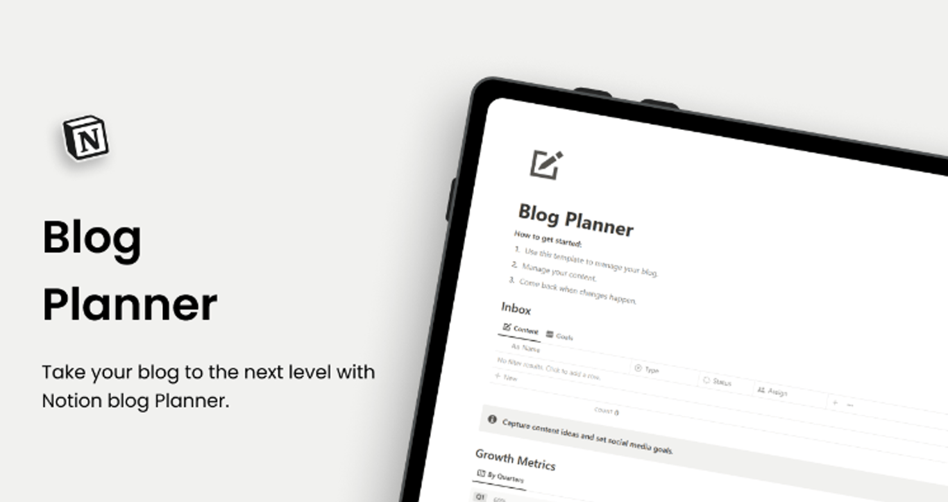 Notion Blog Planner