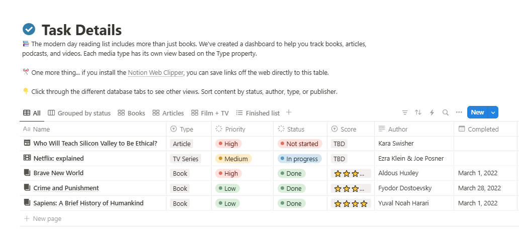 Database that to be linked