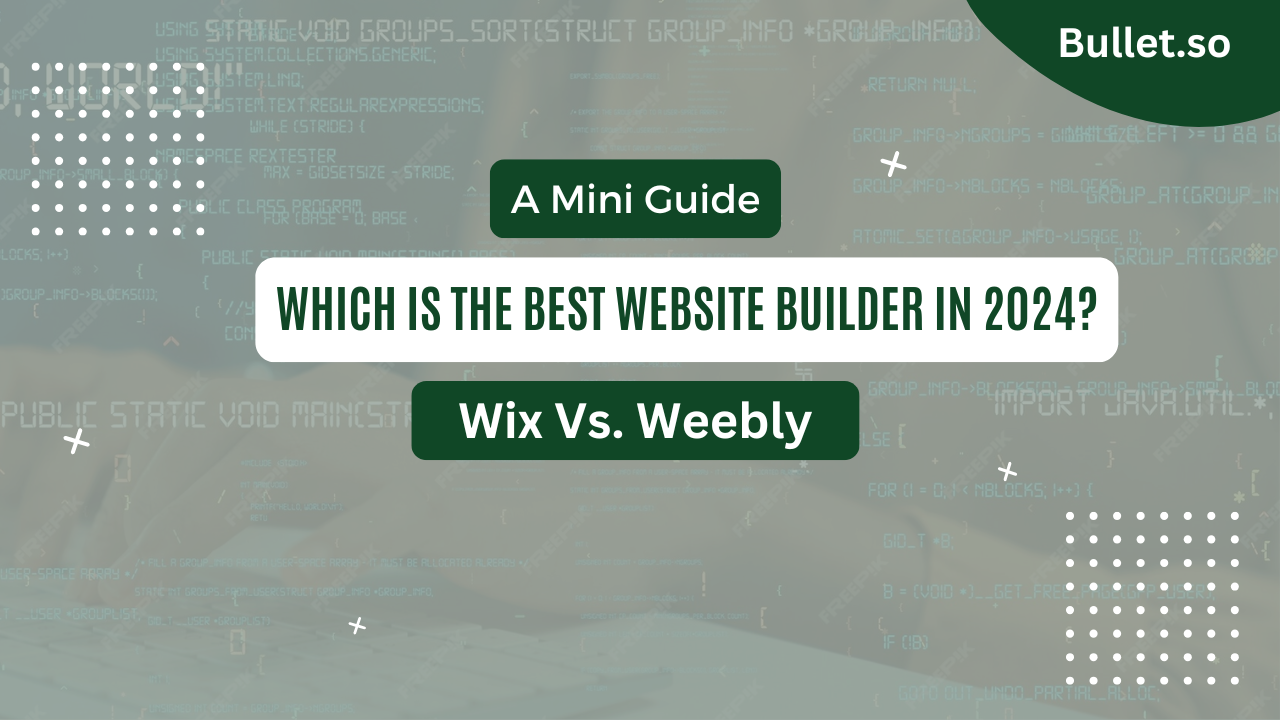 Wix Vs. Weebly: Best Website Builder in 2024