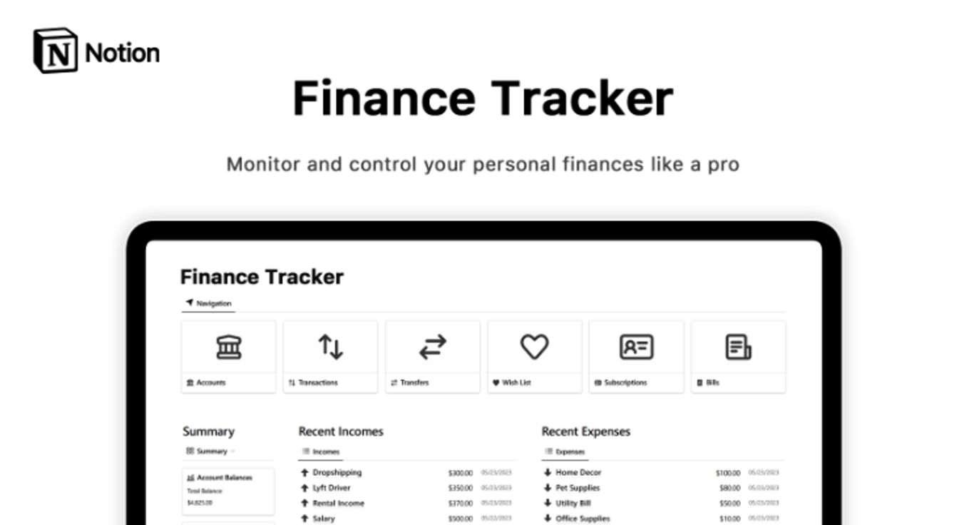 Notion Finance Tracker