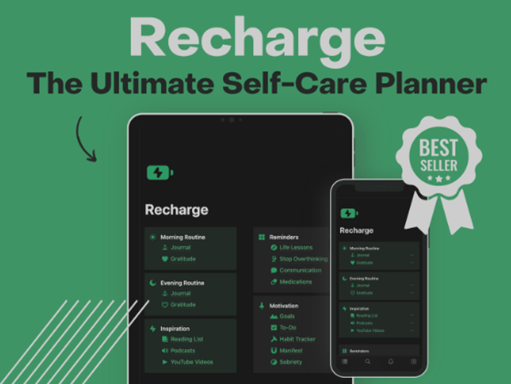 RECHARGE: Mental Health Notion Template