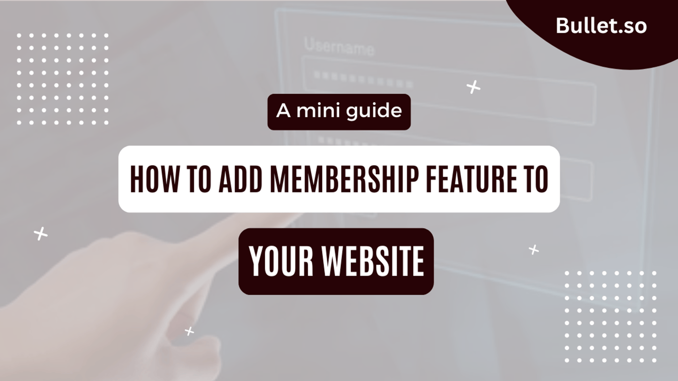 How to add membership feature to your website