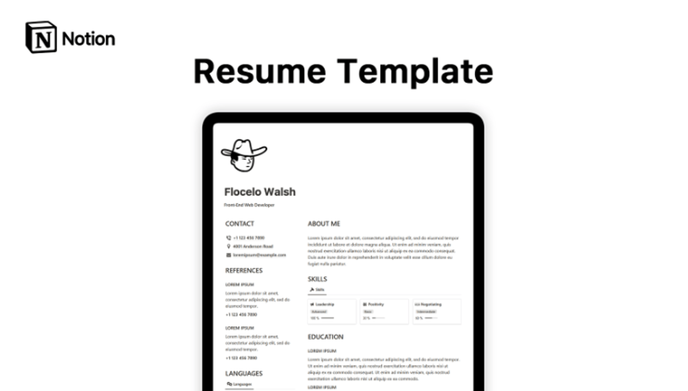 Notion Resume Template