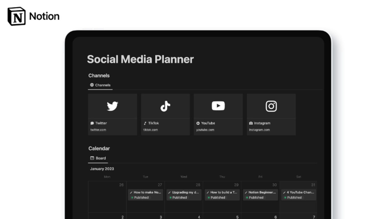 Social Media Content Calendar