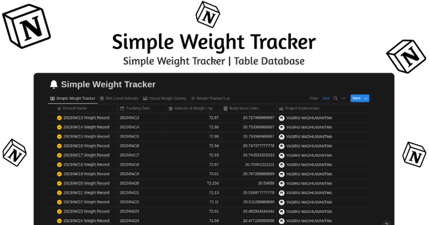 Simple Weight Tracker