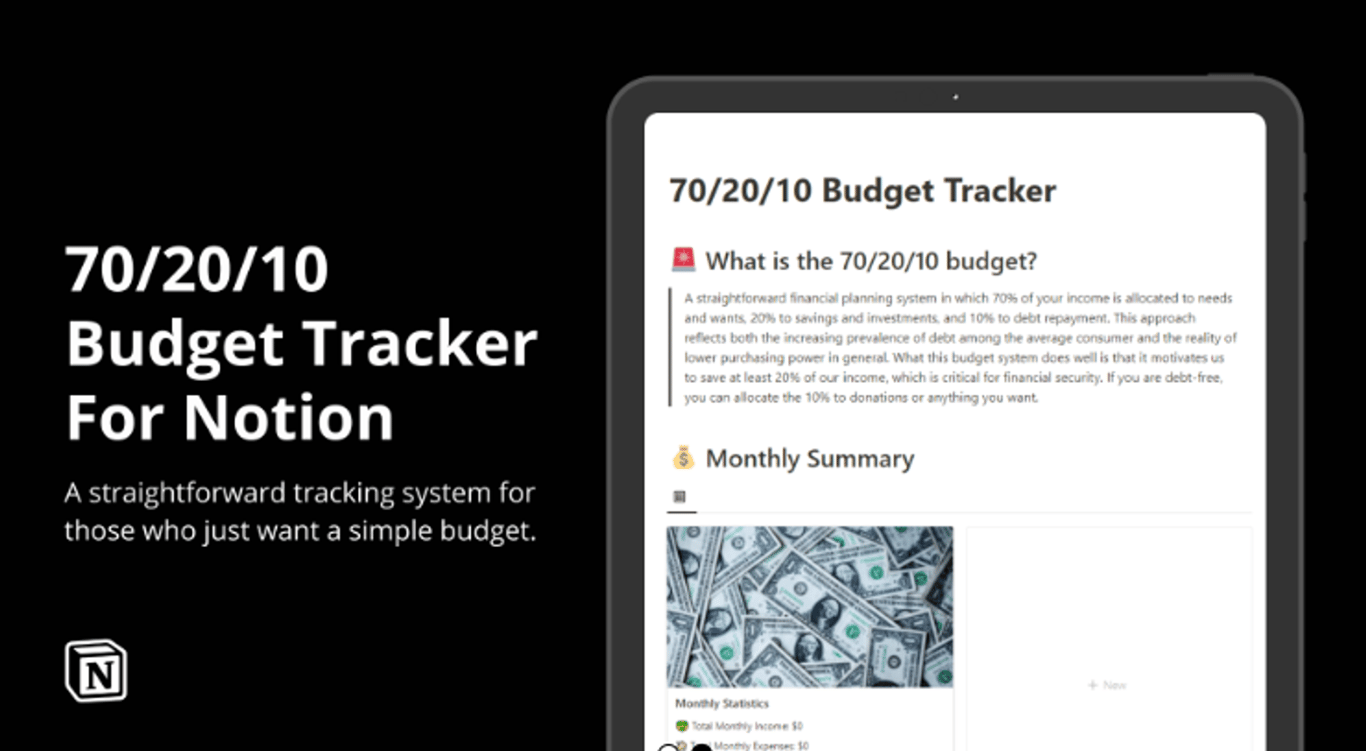 70/20/10 Budget Tracker